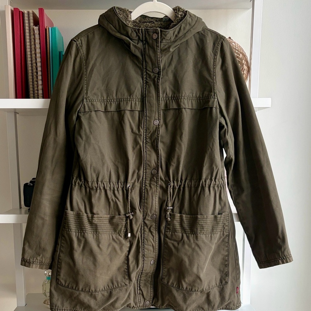 Levi's Olive Green Utility Jacket with Hood